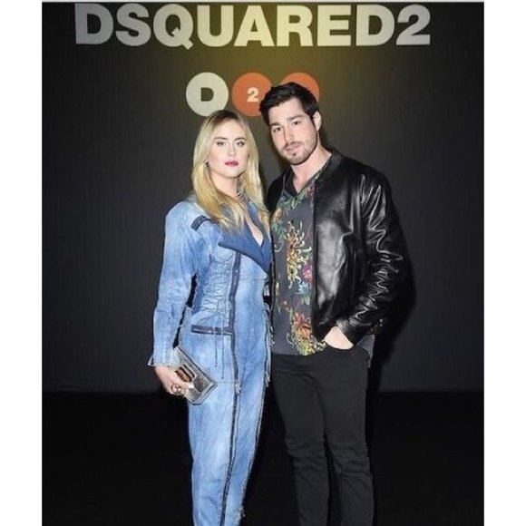 DSQUARED2 Single Rider Jacket / Lamb Leather Bomber / 50/Sheep Leather / Blk NWT - Picture 13 of 16